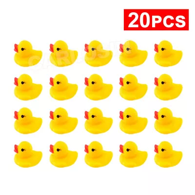 20X/40X/60X/100/200X Yellow Mini Rubber Squeaky Ducks Bath Shower Kid Baby Toy • $10.85