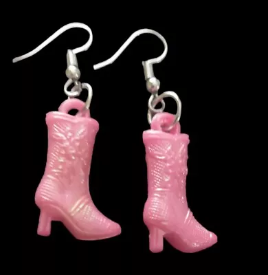 Cowboy Boot Earrings Line DancePinkSparkle FunDrop DangleQuirky Jewellery  • £3.50