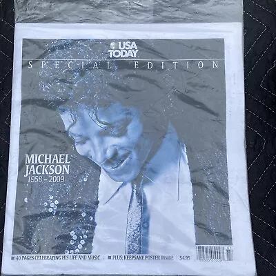 USA TODAY SPECIAL EDITION Michael Jackson Death RIP Newspaper Sealed Factory • $20