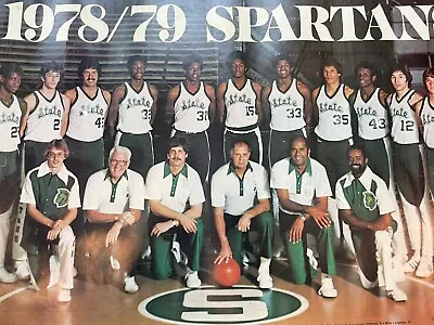 Michigan State Team Poster Sports Illustrated 1979 Magic Johnson MSU Autographs • $100