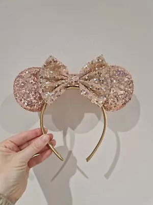 Disney Champagne Ears Headband- Mickey Mouse - With Embellished Details And Bow  • £9.59