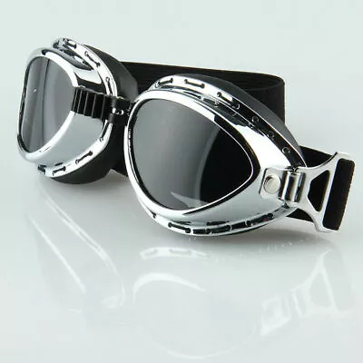 1x Outdoor Sport Off-road Retro Dust/Windproof Dirt Bike Eyewear Vintage Goggles • $10.95