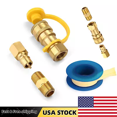 Natural Gas LP Propane Gas Hose Quick Connect Disconnect Fittings Accessory Kit • $15.89