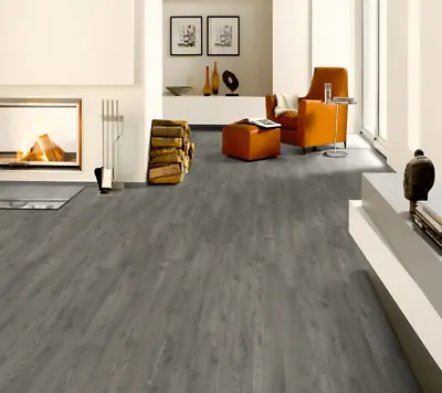 £36.50 • Buy WATER RESISTANT Nordic Grey Oak Cheap Laminate Flooring Wood Floor With Underlay