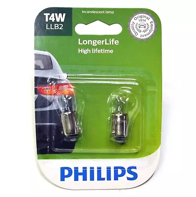 Philips LongerLife BA9s T4W 4W Two Bulb Interior Glove Box Light Replacement OE • $9.45