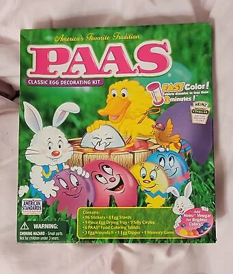Paas Classic Egg Decorating Kit 96 Stickers 8 Egg Stands 6 Food Color Tablets  • $8