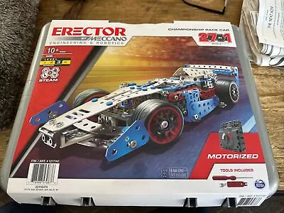 ERECTOR By MECCANO 27-in-1 CHAMPIONSHIP RACE CAR Steam Building Kit 19205 • $59.01