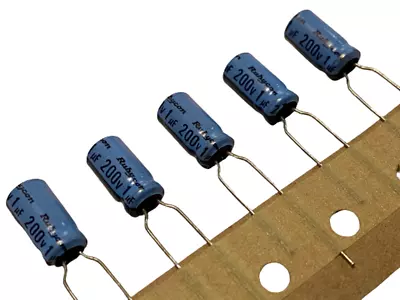 $9.99 • Buy 10 PCS Rubycon ALUM CAPACITOR 1MF 1UF 200V CAP (REPLACING FOR 160V 100V 63V )