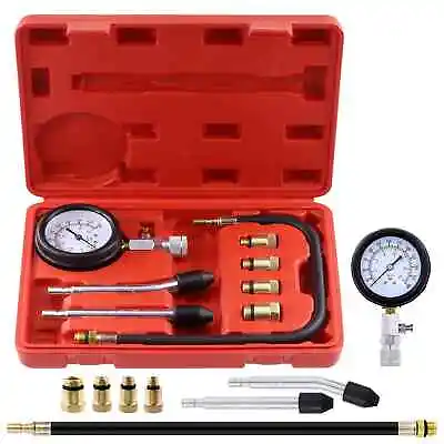 8pcs Engine Cylinder Compression Auto Tester Kit Gauge M8 M10 M12 M14 Gas Motor • $17.99