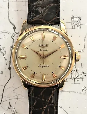 Longines Conquest Gold 18kt Year 1960 Ca Vintage With Box • £2248.82