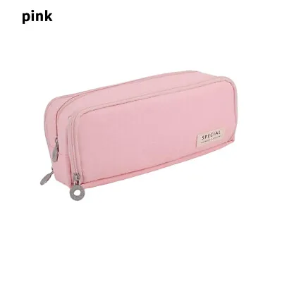 Large Capacity Pencil Case 3 Compartment Stationery Pouches Makeup Bag Storage • £5.60