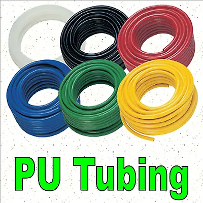 6mm/8mm/10mm/12mm PU Polyurethane Flexible Air Tubing Pneumatic Pipe Tube Hose • £1.85