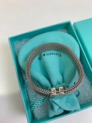 Tiffany & Co. Sliding Heart Sterling Silver Bracelet • $400