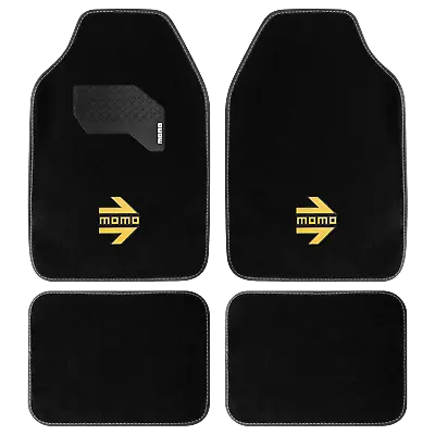 Momo Car Floor Mat - UNIVERSAL CARPET CAR MATS - ARROW LOGO - YELLOW - 4pcs • $50.55