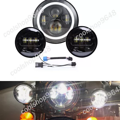 For Yamaha XV 1700 Road Star Silverado 7inch LED Headlight + 4.5  Passing Lights • $58.99