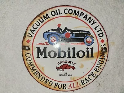 Vintage Mobil Oil Porcelain Sign Esso Mobilgas Pegasus Pennsylvania Gas Oil  • $9.50