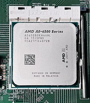 AMD 3.5 GHZ MODEL A8-6500B QUAD CORE Processor AD650BOKA44HL FM2 Socket • $12.99