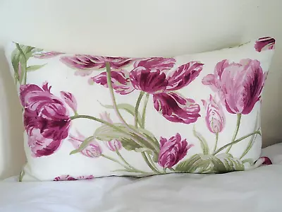 Handmade Bolster Cushion Cover In Laura Ashley Gosford Berry Both Sides • £18.99