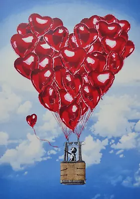 Mr Brainwash LOVE ABOVE ALL Hand Signed Limited Edition Print Valentine’s Day • $1695