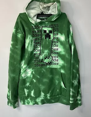 Minecraft Mojang Creeper Hoodie Size XXL Tye Dye Green EUC Mad Engine • $11.99