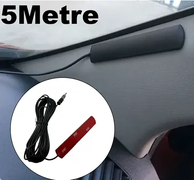 Car Antenna 5M Glass Window Mount Amplified Audio Radio Stereo Hidden Aerial UK • £5.20