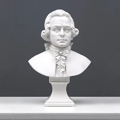 Mozart Bust Marble Sculpture Musician Antique Statue 28.5 Cm / 11.2  • $186.40