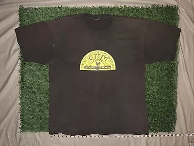 Vintage Sun Record Company Shirt XL (?) Rock Record Label Tee Brown • $17.95