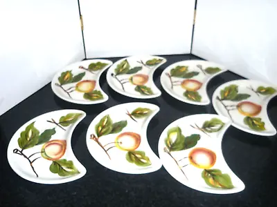 Vintage 1960s Radford Pottery Half Moon 7x Side Plates • £32