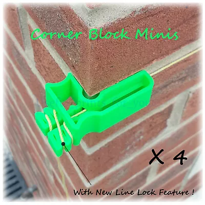 £7.69 • Buy Brickies Corner Block Mini's X 4 Builders Bricklayer Profile Blocks String Line