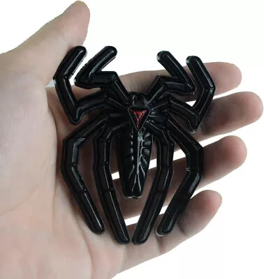 1pc Spider Logo Metal Emblem 3D Badge Sticker Self-Adhesive Spyder Black • $14.44