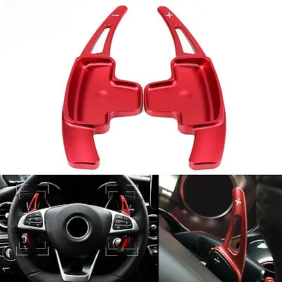 Red Aluminum Steering Wheel Paddle Shifter Extension For Mercedes A B C E Class • $15.99