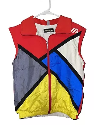 Vintage Mizuno Vest Large Retro Color Block Windbreaker Olympic Style 70s Japan • $55.20