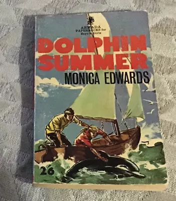 £10 • Buy Dolphin Summer .monica Edwards .rare Vintage Pony Paperback 1966 Armada Edition.