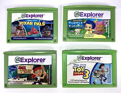 4x Leapfrog Explorer Games Pixar Pals Jake Toy Story 3 Bubble Guppies Cart Only • £14.99