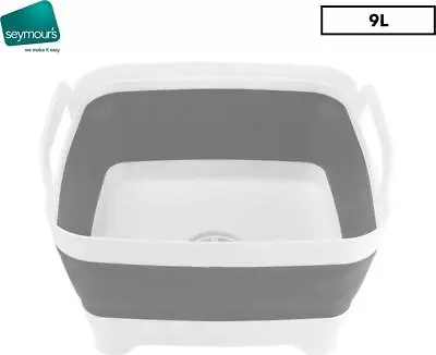 Seymour's 9L Pop-up Sink+Collapsible Camping Sink With Drain Plug Tub Caravan • $22