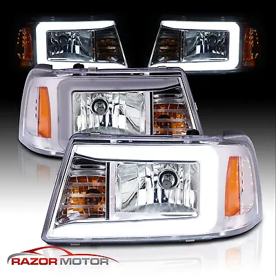 [LED Bar] 2001-2011 Ford Ranger Pickup Truck LED Running Light Chrome Headlights • $165.29