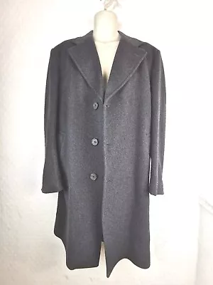 Vintage Men's Kilmaine Knee Length Grey Wool/ Cashmere Coat Lined M 40-44  Chest • £35