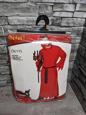 Spirit Halloween Adult Men's Devil Costume Cosplay Size Small/Medium Red Robe • $25.16