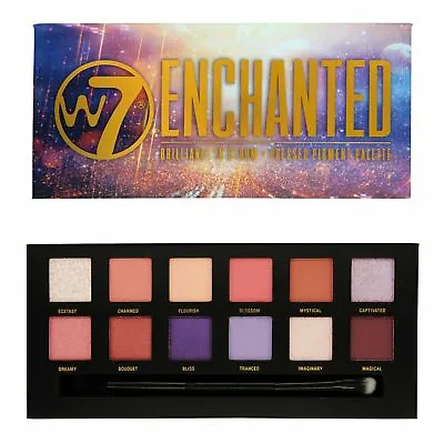 W7 Enchanted Eyeshadow Palette - Purple Pink Orange Glitter • £5.95