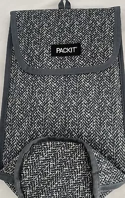 Packit Heather Gray Lunch Bag Insulated Thermal 13  Tall 8  Wide Round Bottom • $10.95