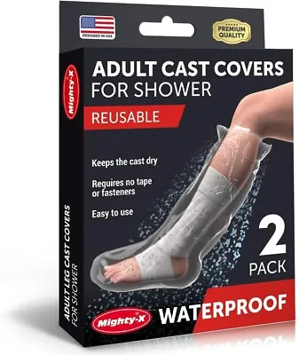 £13.19 • Buy Waterproof Cast Cover Leg Adult - 2 Pack -100% Reusable Shower Foot Protector