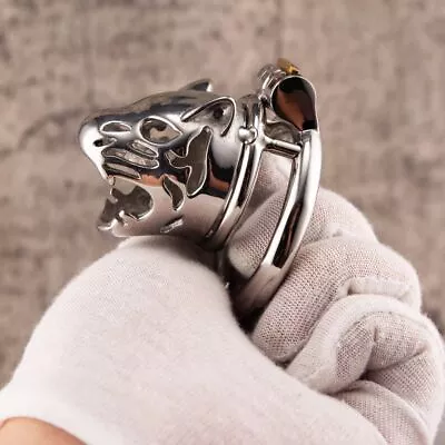 Metal Chastity Penis Cage 3 Sizes Ring Tiger Lock Belt Chastity Device Lockable • £6.98