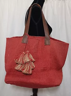 J. Jill  ~ Gorgeous Tasseled Jute Tote Bag ~ Pre-Loved Condition  • $24.99