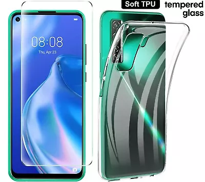 For Huawei P Smart 2020 Y6 2019 Phone Case Silicone Cover Glass Screen Protector • £4.06