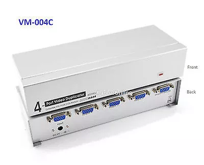4-Way HD15 SVGA 450mhz Video Splitter/ Multiplier Adapter 1 PC To 4 Monitors/TV • $37.95