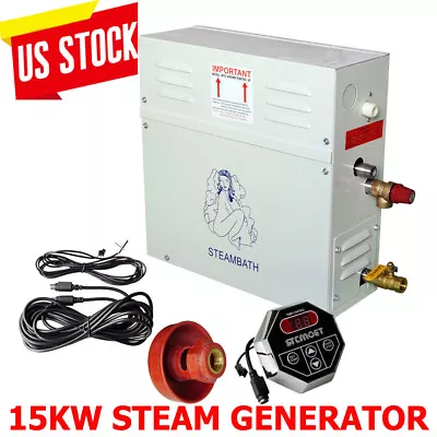 3/9/12KW Sauna Steam Shower Generator Self Draining Steam Shower W/Control Panel • $368