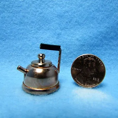 Dollhouse Miniature Copper Tea Pot Kettle With Lid IM65065 • $2.51