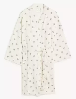 Ex Marks & Spencer Pure Cotton Waffle Print Dressing Gown • £15.49