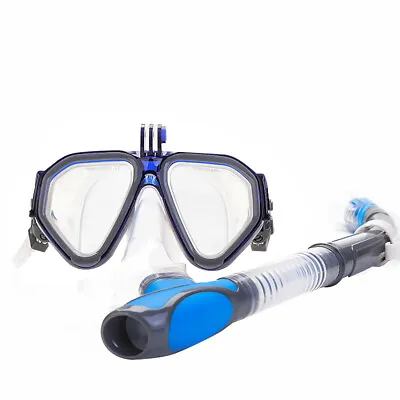 $39.99 • Buy Diving Goggles Scuba Snorkel Goggles Set With GoPro Camera Mount Wide Vision
