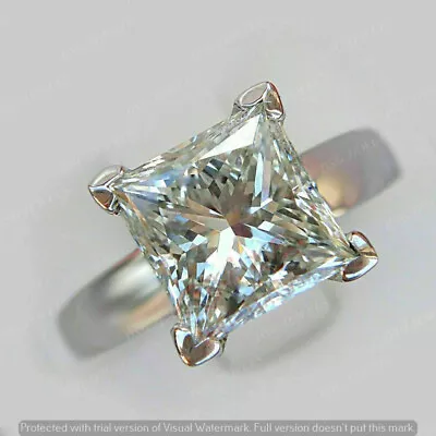 2.0CT Princess Cut Solitaire Moissanite Engagement Ring Real 925 Sterling Silver • $74.25